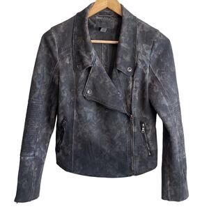 Marrakech Marni Scuba Moto Jacket Grey Antique Floral S